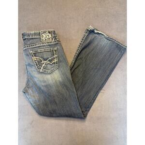 Big Star Maddie Jeans Womens 34L Blue Wash Denim Bootcut Western Cowgirl